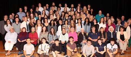 Large group photo of scholarship ceremony